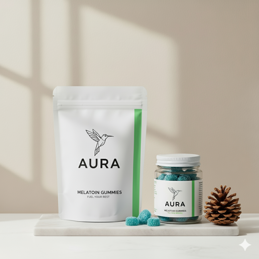 AURA Melatonin Sleep Support Gummies | 40 Gummies
