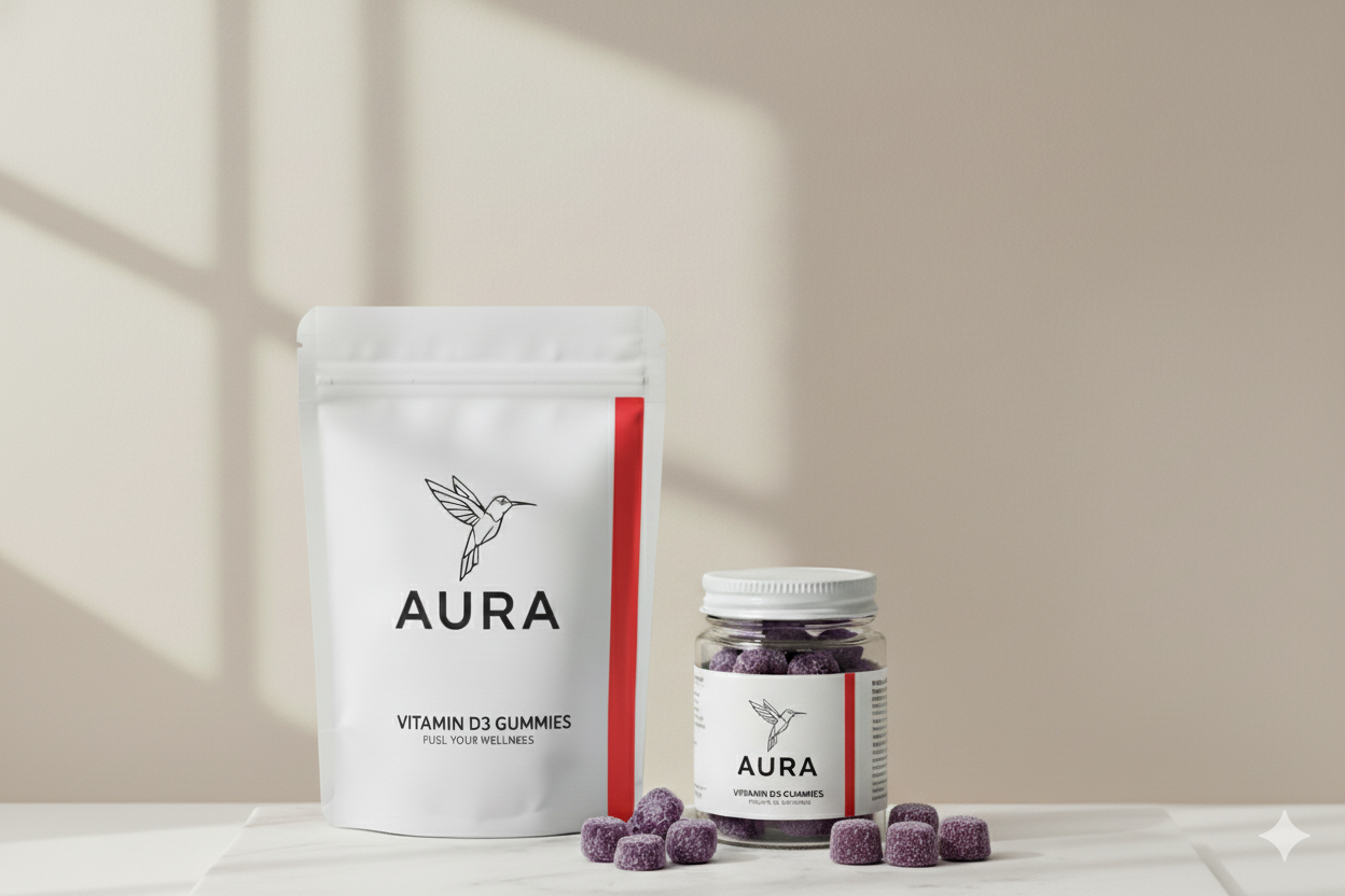 AURA Gummies Vitamin D3 4000UI  | 40 gummies